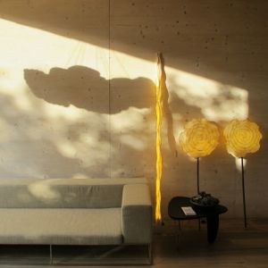 LIVING ROOM ARCHITECTURALWOODEN HOUSE , FLÊCHE LUMINEUSE + NUAGES BLACK BAMBOO