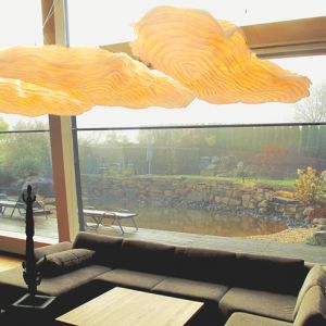 LIVING ROOM ARCHITECTURAL HOUSE , LIGHT CEILING NUAGES IRRÉGULIERS