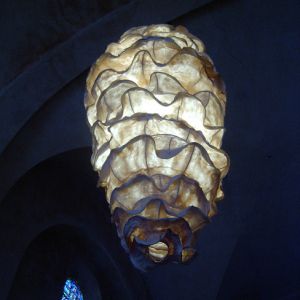 HANGING LIGHT GRAND COCON IN 19TH CENTURY CHURCH