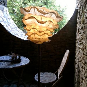 FLOOR LIGHT MERINGUE RV BLACK BAMBOO IN CEVENNE FARMHOUSE FR